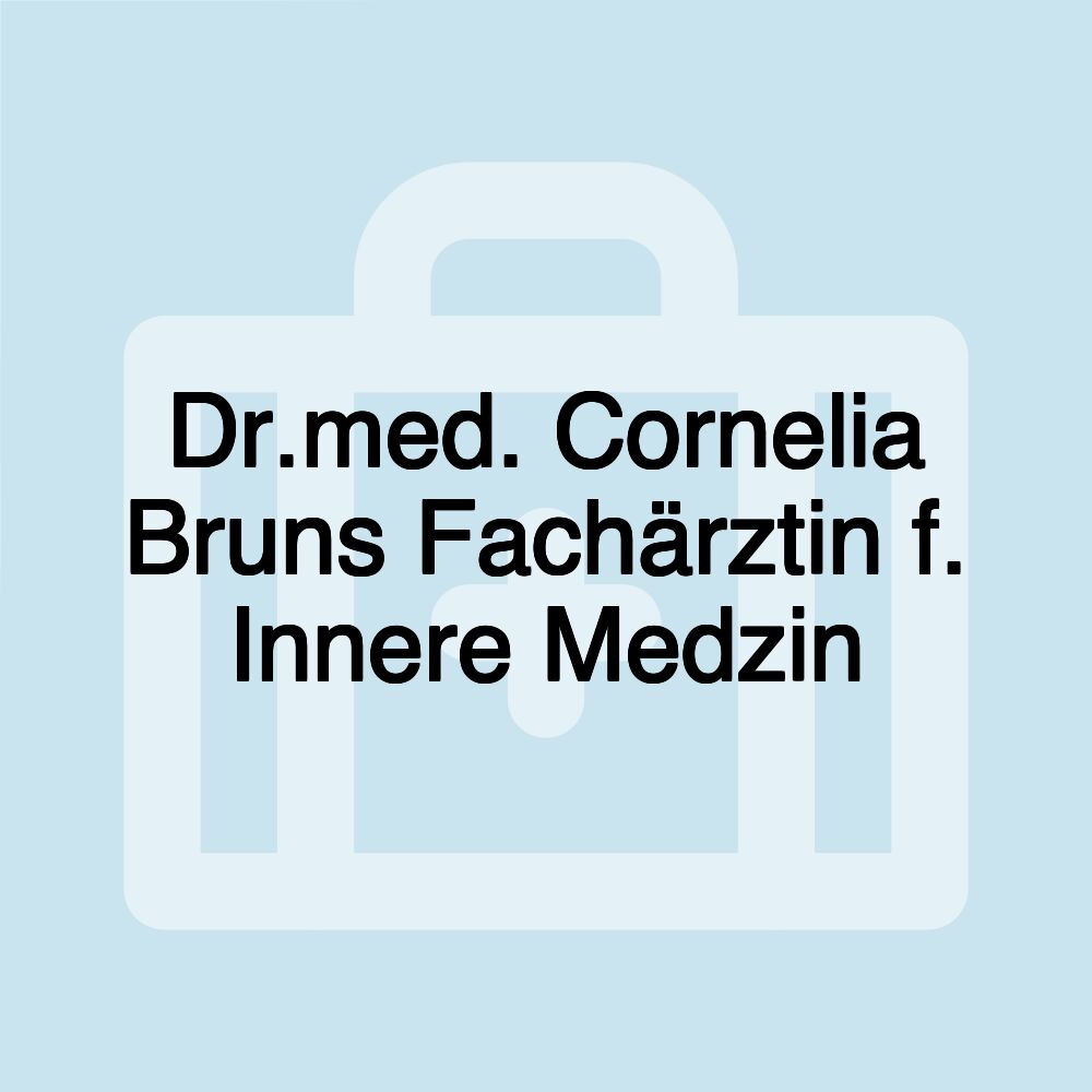 Dr.med. Cornelia Bruns Fachärztin f. Innere Medzin