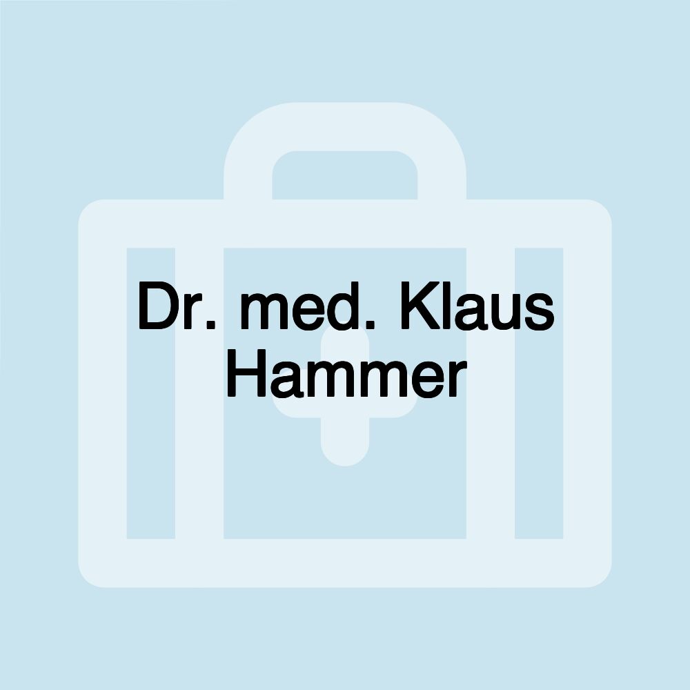 Dr. med. Klaus Hammer