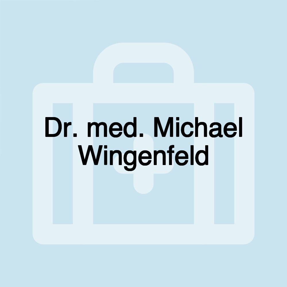 Dr. med. Michael Wingenfeld