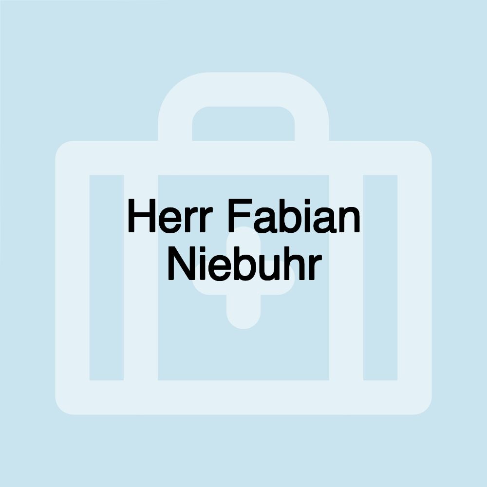 Herr Fabian Niebuhr