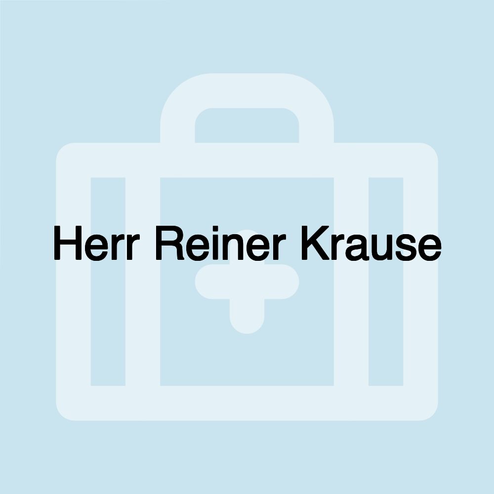 Herr Reiner Krause