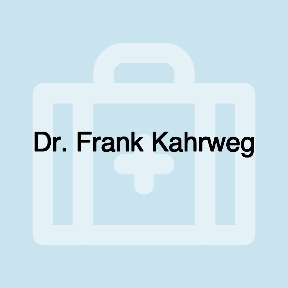 Dr. Frank Kahrweg