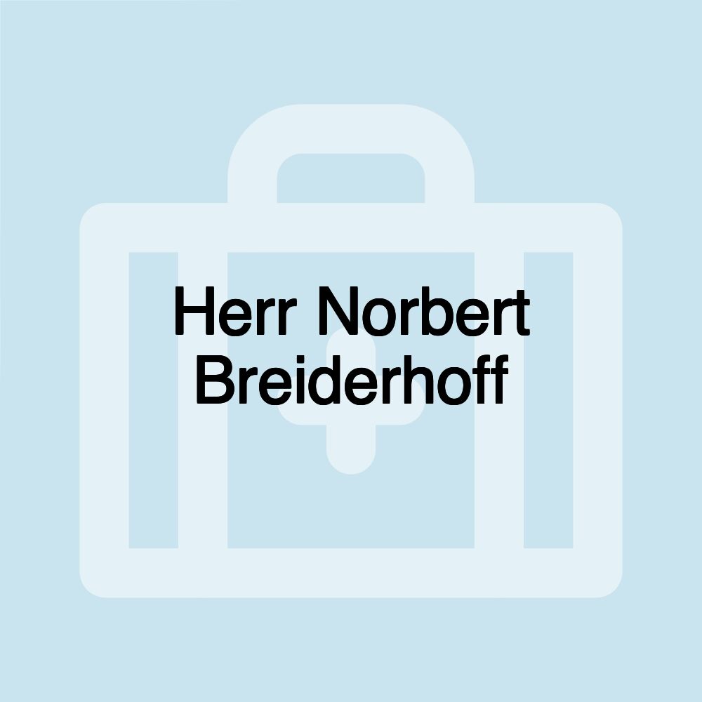 Herr Norbert Breiderhoff