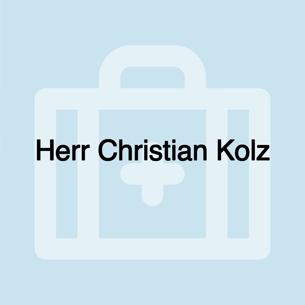 Herr Christian Kolz