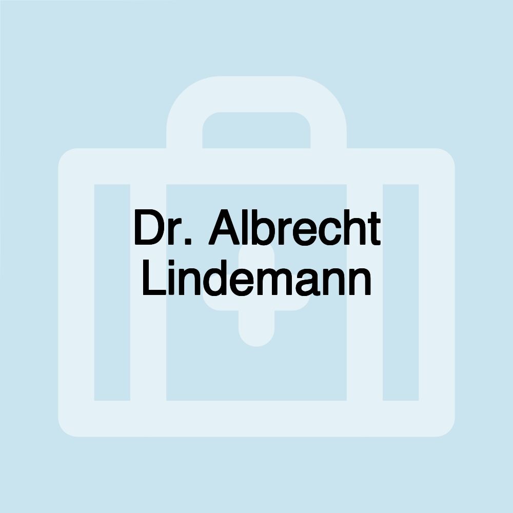 Dr. Albrecht Lindemann