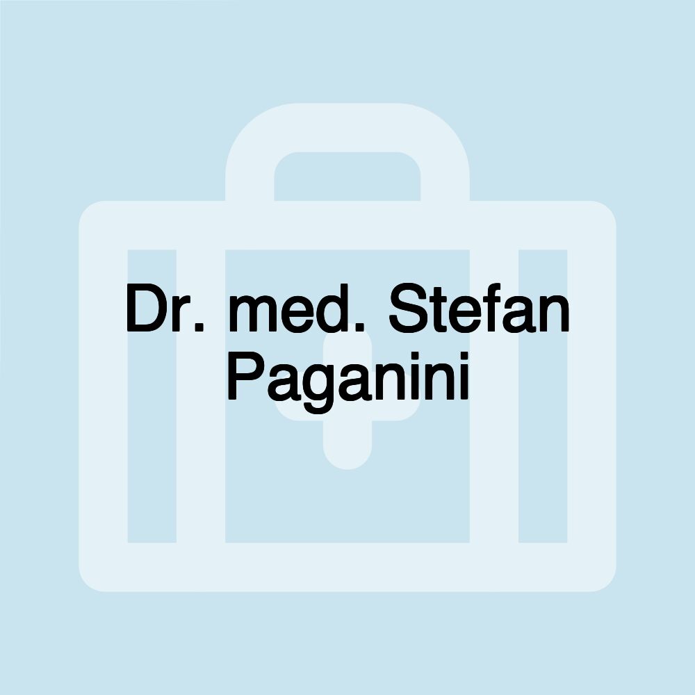 Dr. med. Stefan Paganini