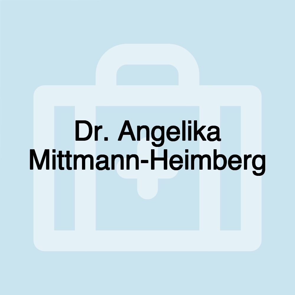 Dr. Angelika Mittmann-Heimberg