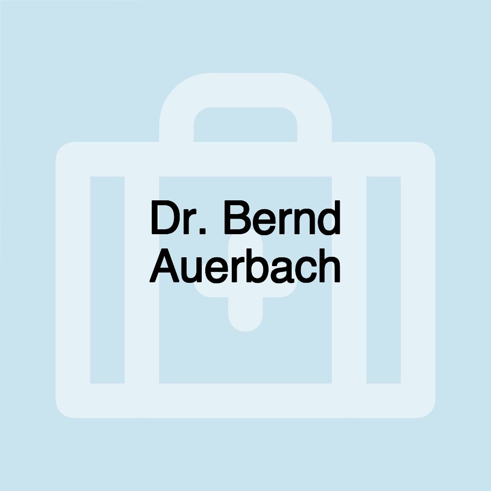 Dr. Bernd Auerbach