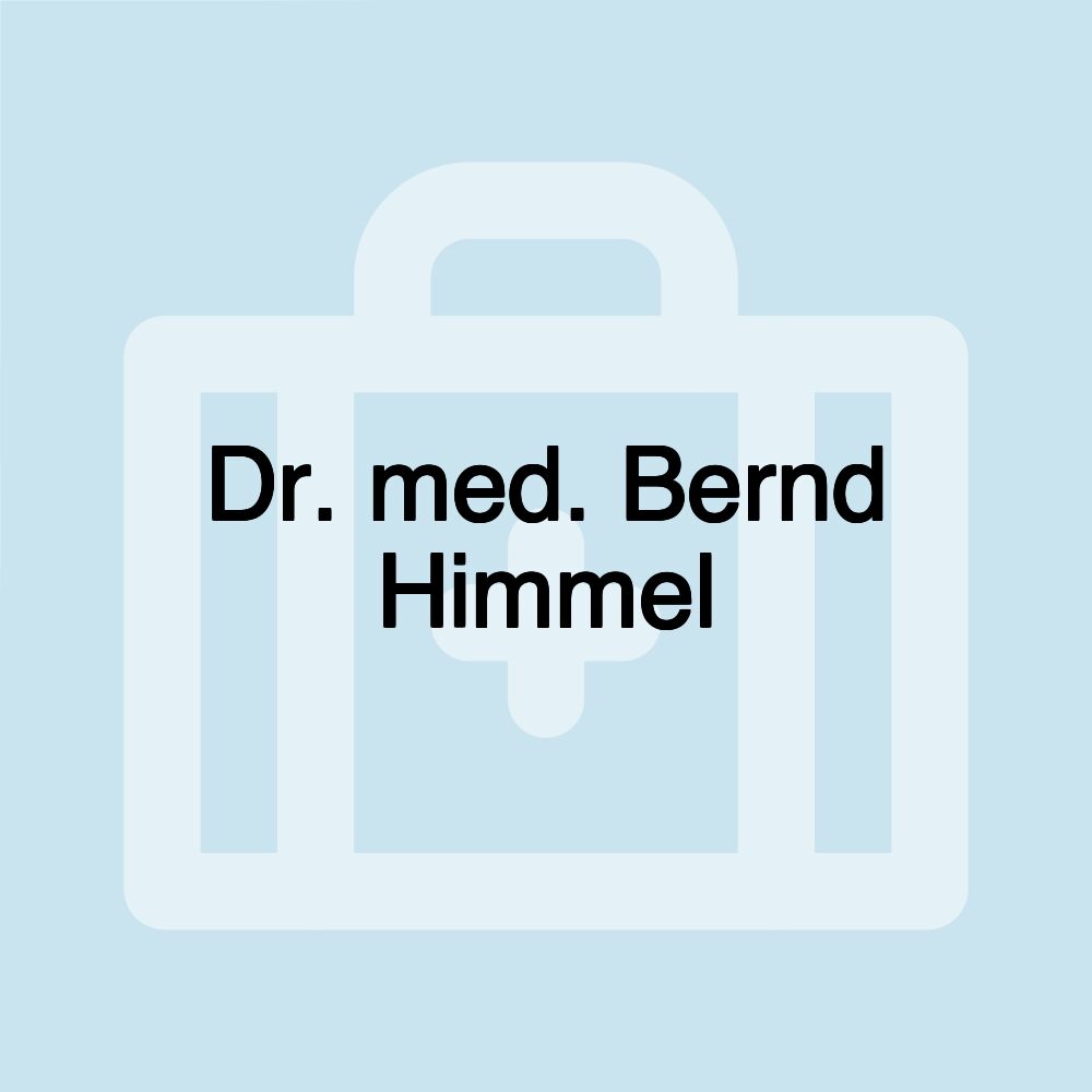 Dr. med. Bernd Himmel