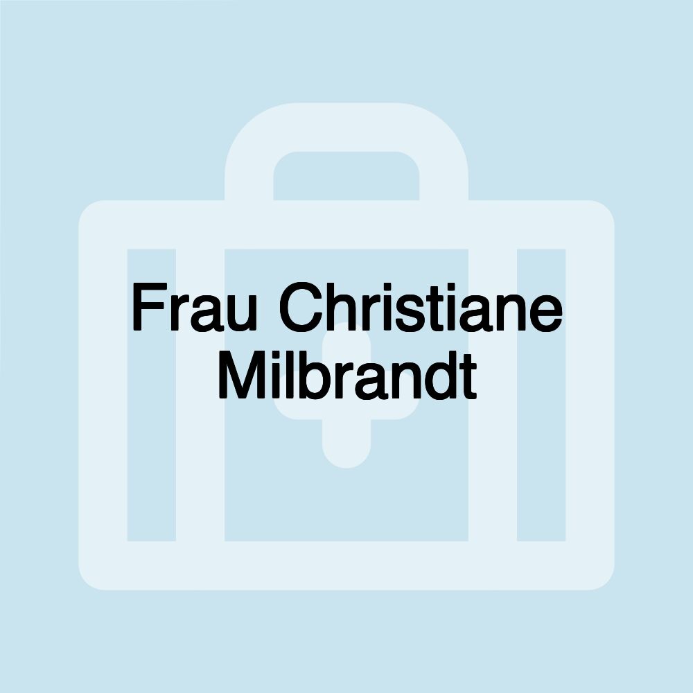 Frau Christiane Milbrandt