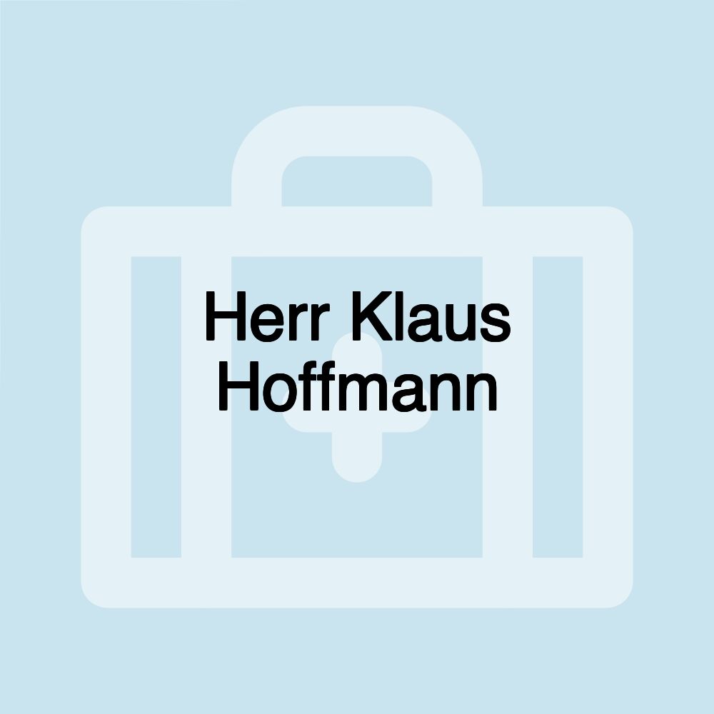 Herr Klaus Hoffmann