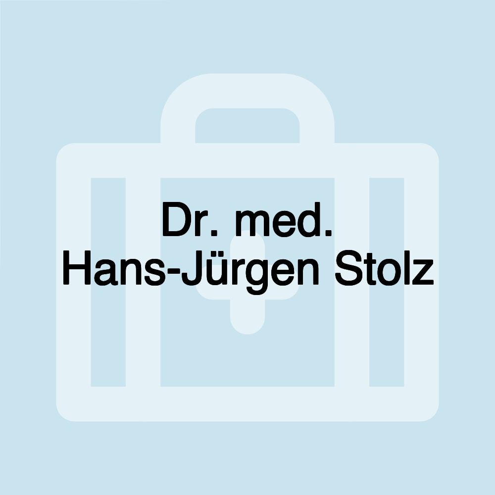 Dr. med. Hans-Jürgen Stolz