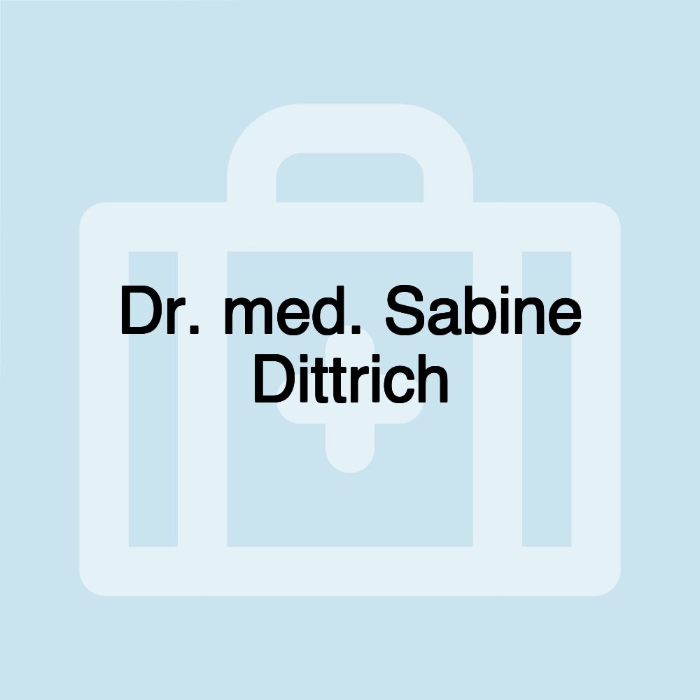 Dr. med. Sabine Dittrich