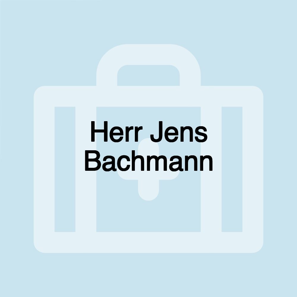 Herr Jens Bachmann