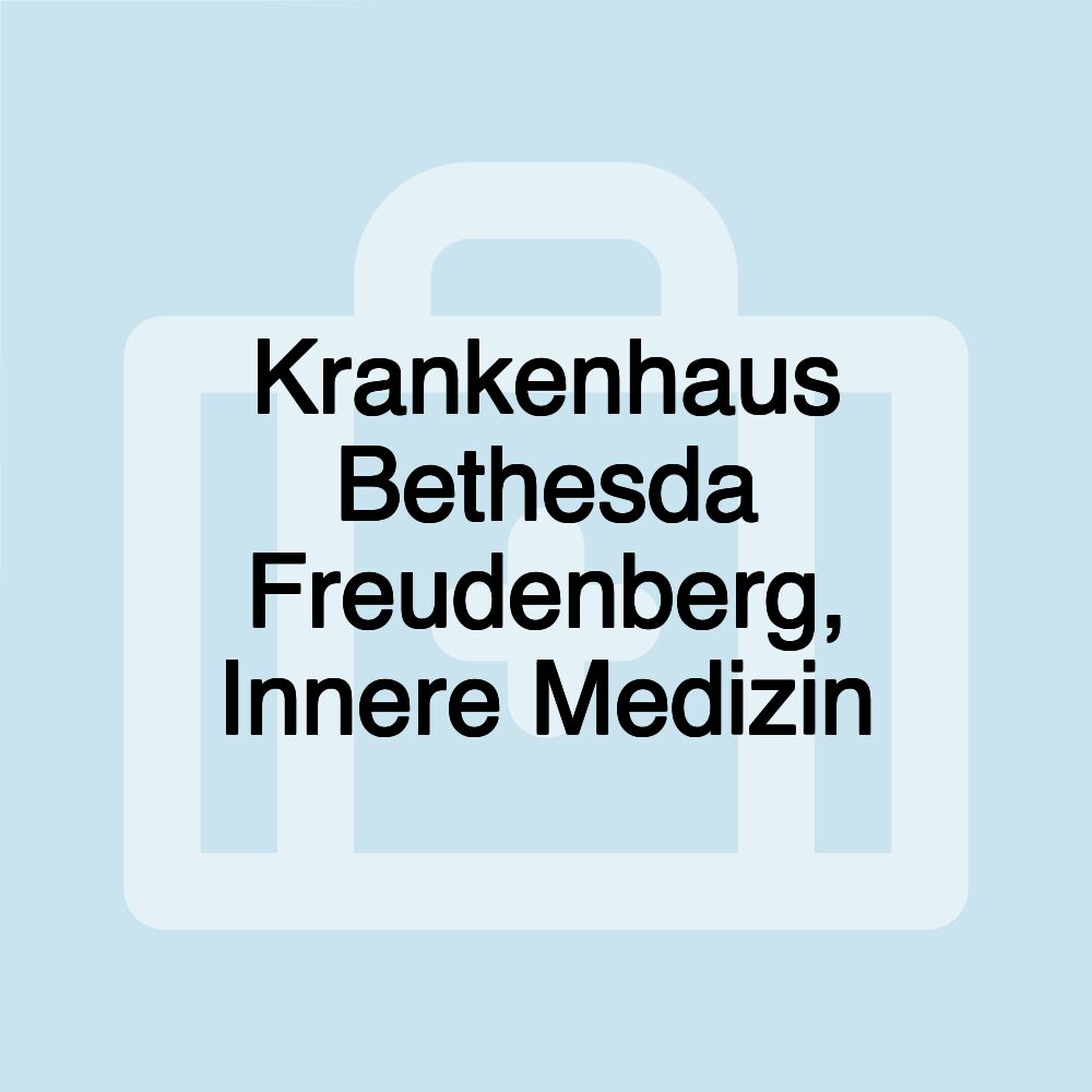 Krankenhaus Bethesda Freudenberg, Innere Medizin