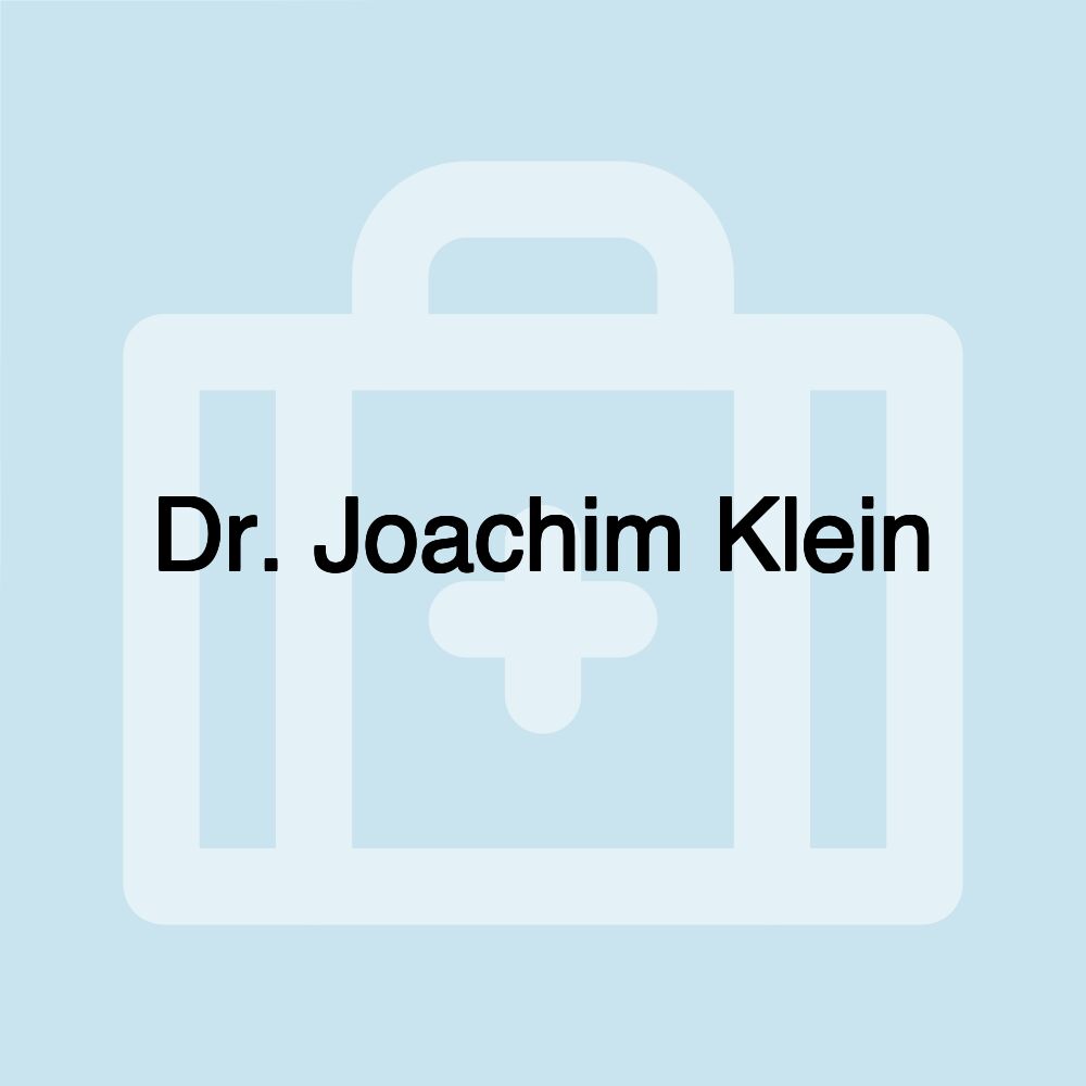 Dr. Joachim Klein