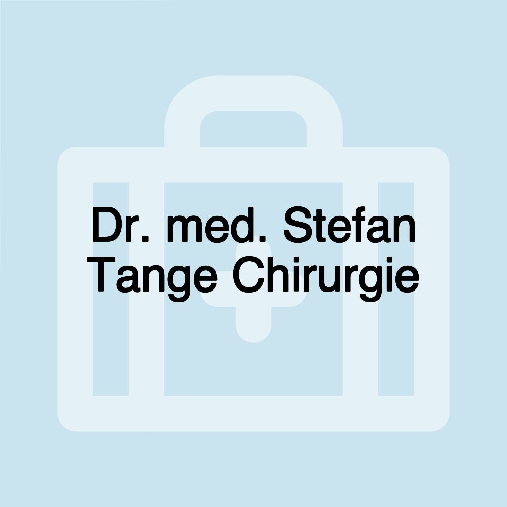 Dr. med. Stefan Tange Chirurgie