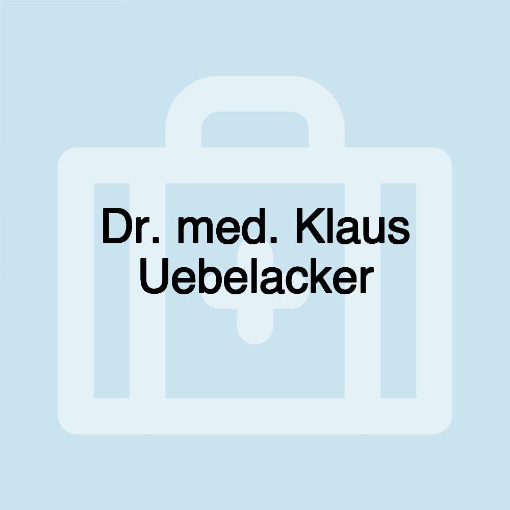 Dr. med. Klaus Uebelacker