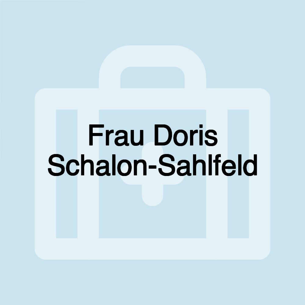 Frau Doris Schalon-Sahlfeld