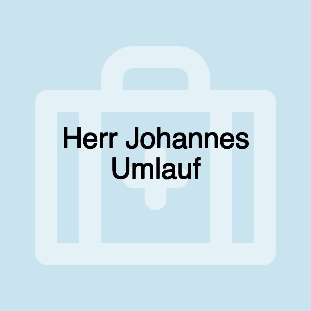 Herr Johannes Umlauf