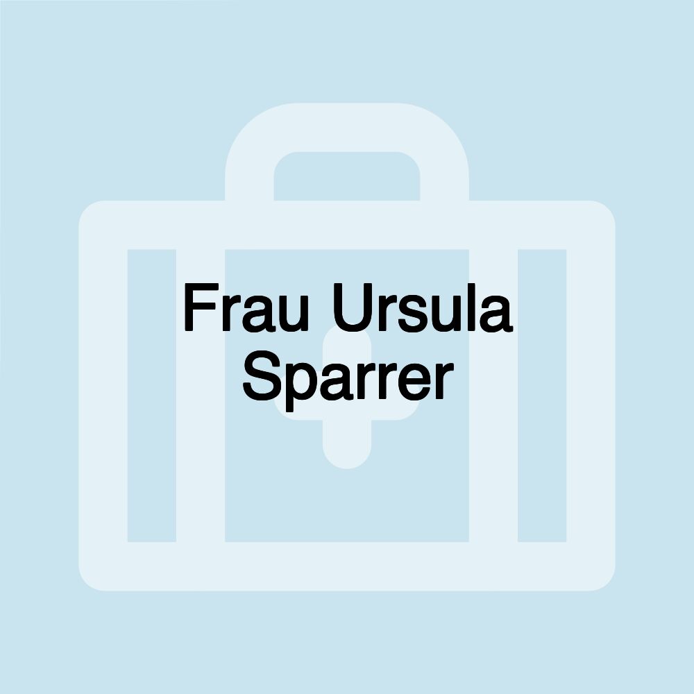 Frau Ursula Sparrer