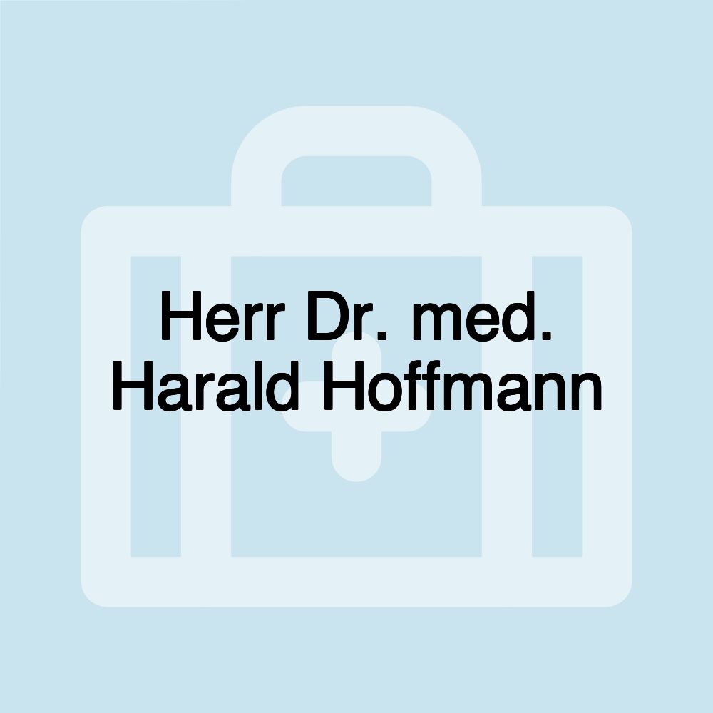 Herr Dr. med. Harald Hoffmann