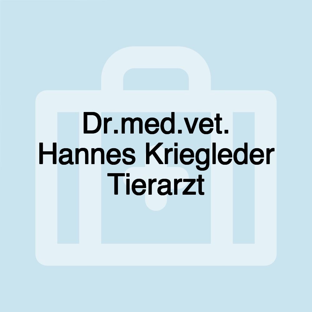 Dr.med.vet. Hannes Kriegleder Tierarzt