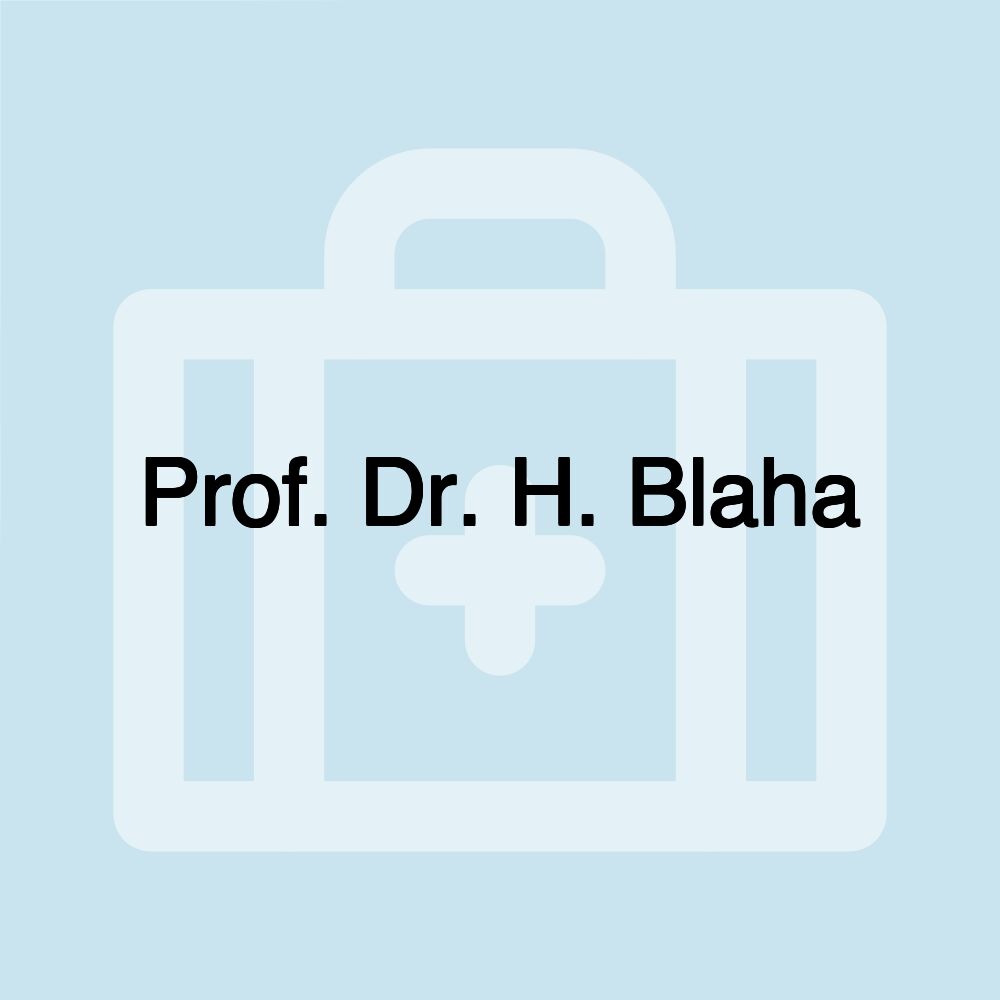 Prof. Dr. H. Blaha