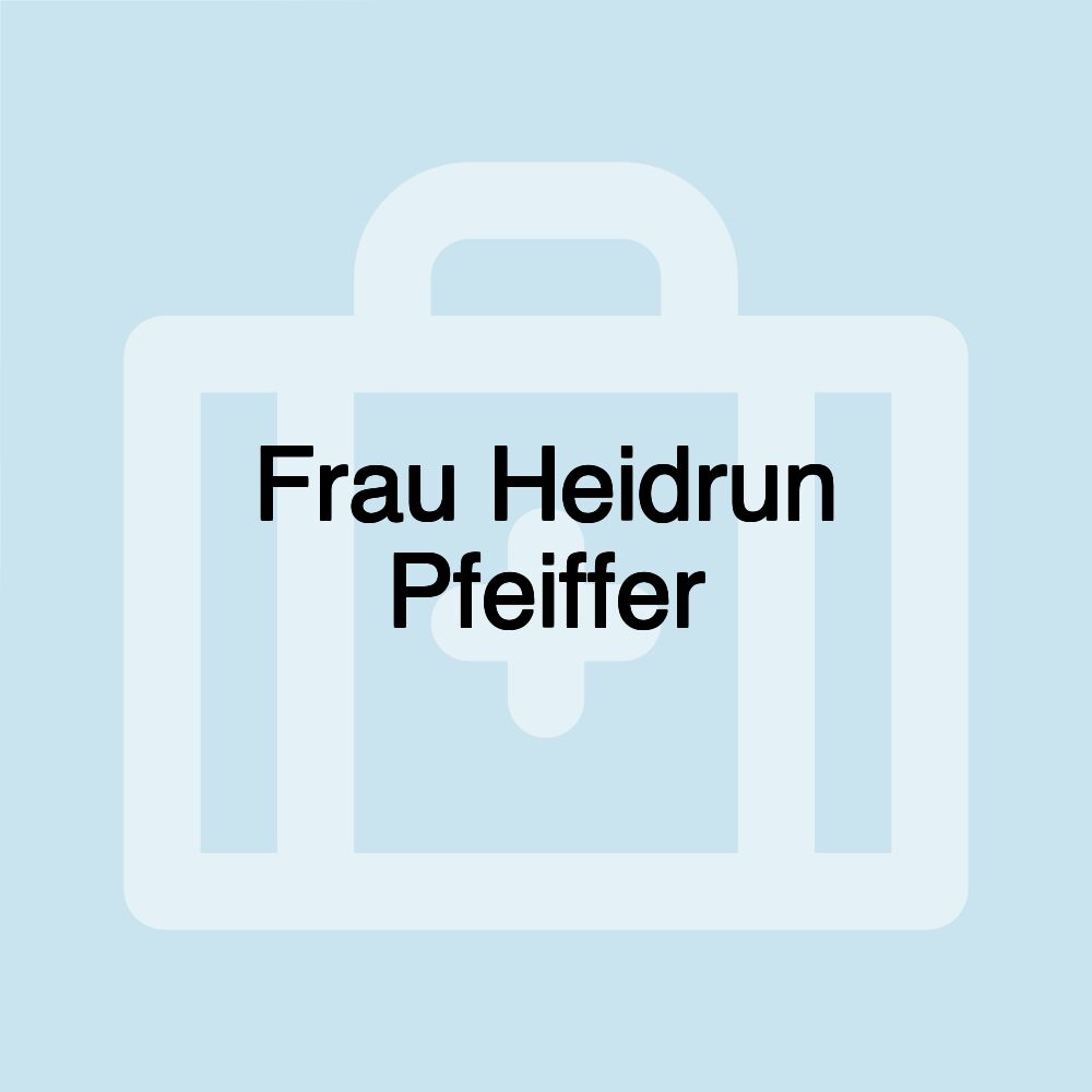 Frau Heidrun Pfeiffer