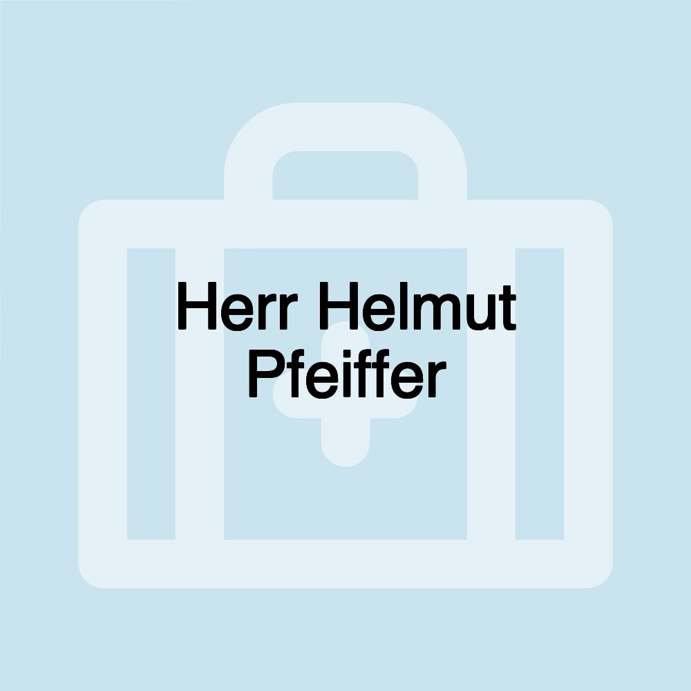 Herr Helmut Pfeiffer