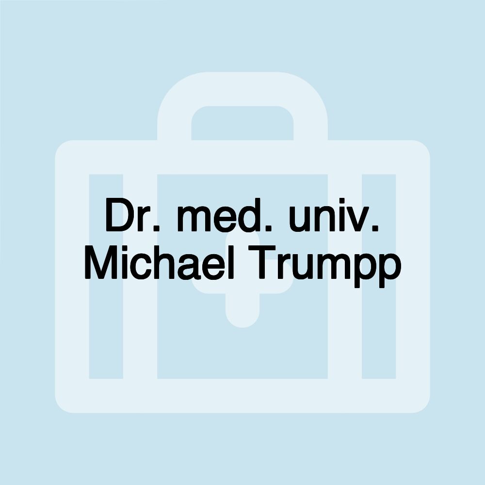 Dr. med. univ. Michael Trumpp