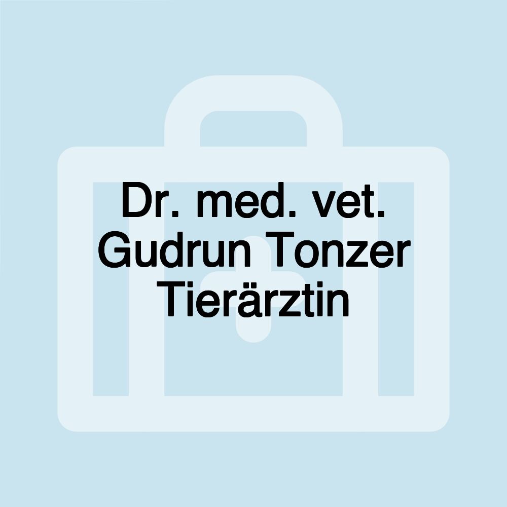 Dr. med. vet. Gudrun Tonzer Tierärztin