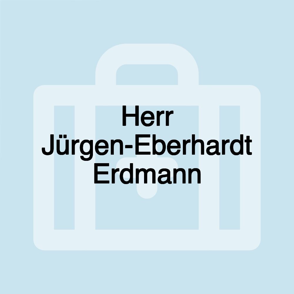 Herr Jürgen-Eberhardt Erdmann