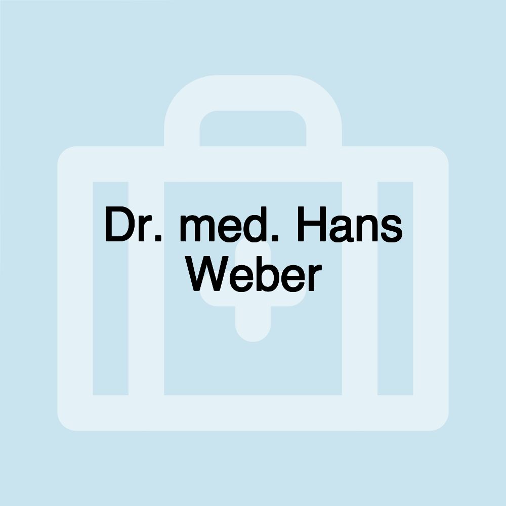 Dr. med. Hans Weber