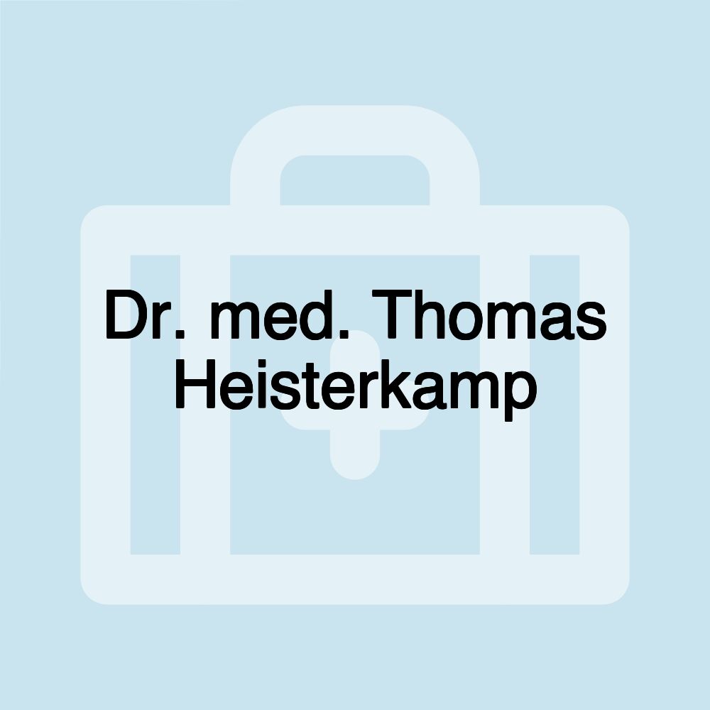 Dr. med. Thomas Heisterkamp