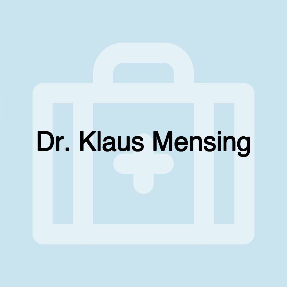 Dr. Klaus Mensing