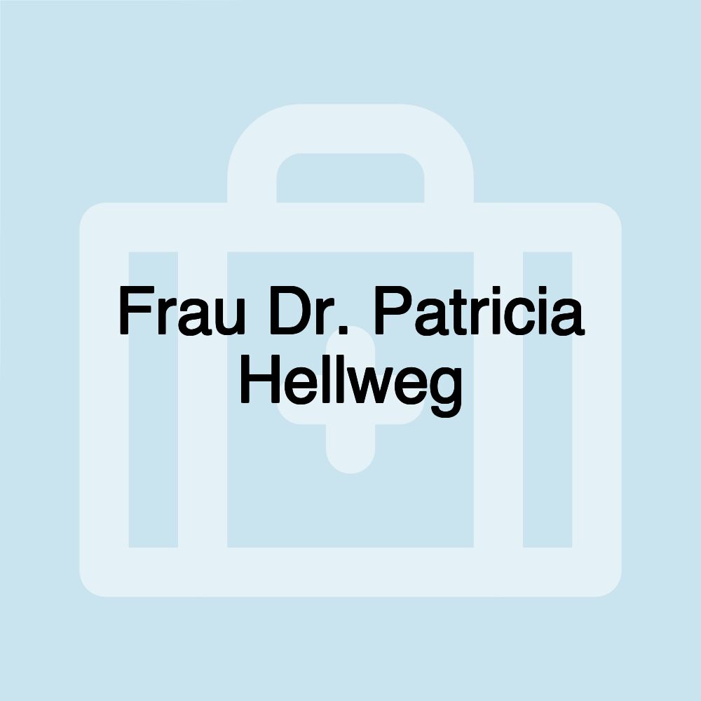 Frau Dr. Patricia Hellweg