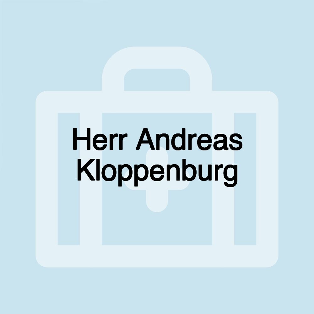 Herr Andreas Kloppenburg