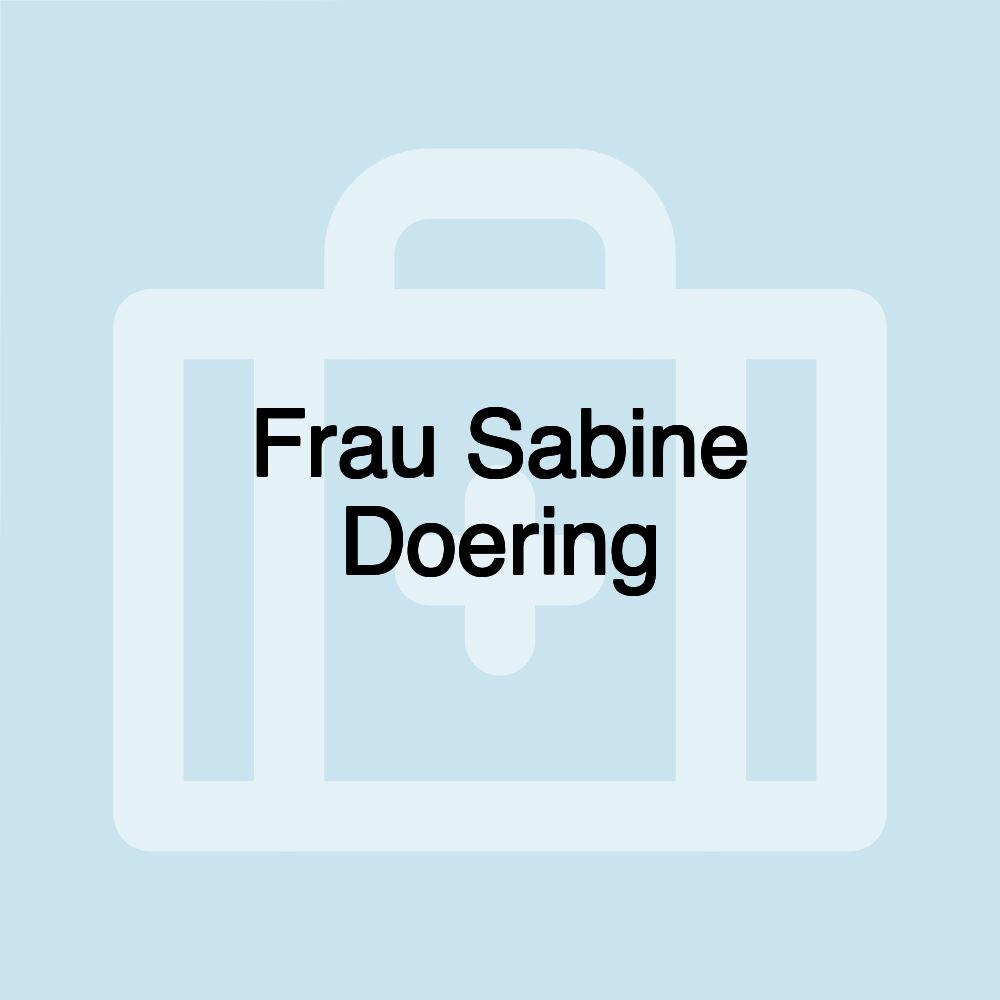 Frau Sabine Doering