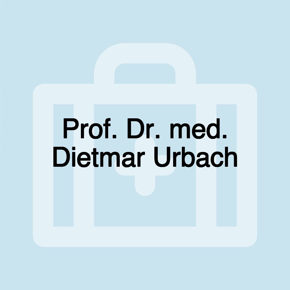 Prof. Dr. med. Dietmar Urbach