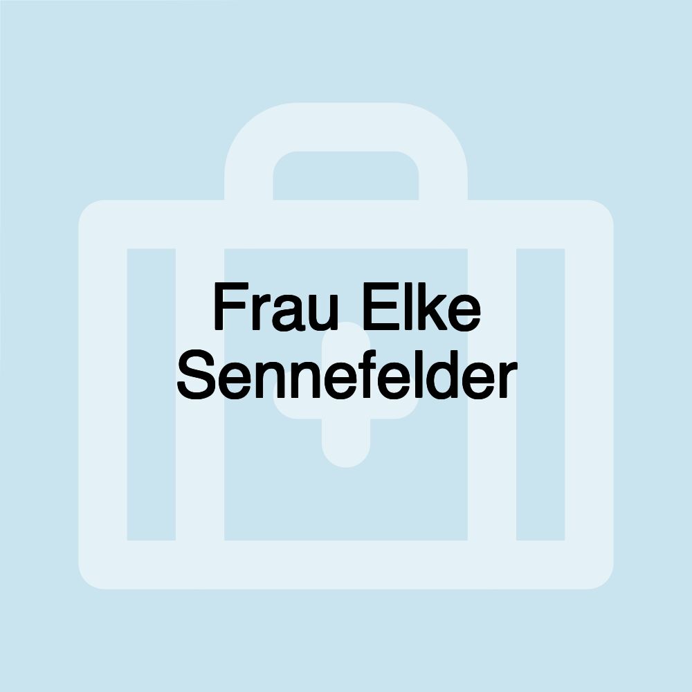 Frau Elke Sennefelder