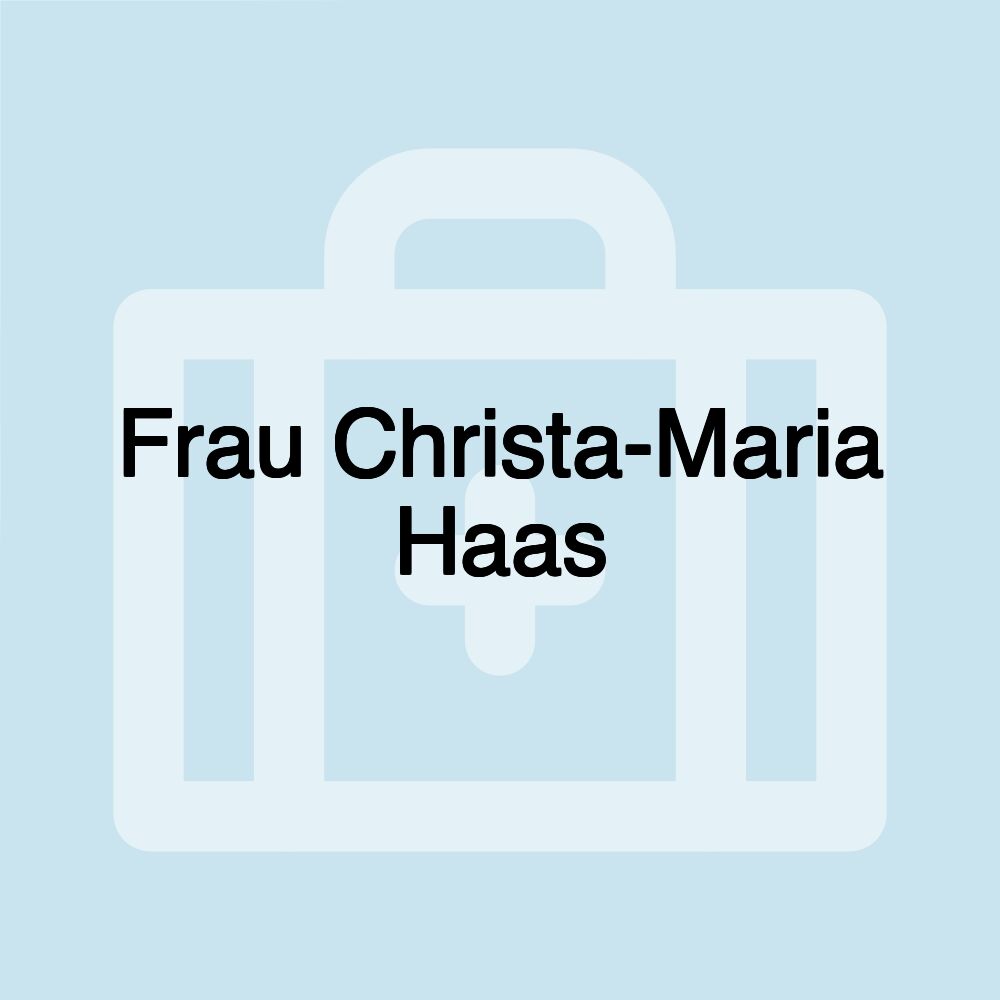 Frau Christa-Maria Haas