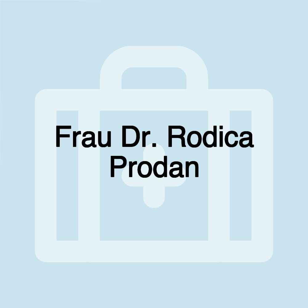 Frau Dr. Rodica Prodan