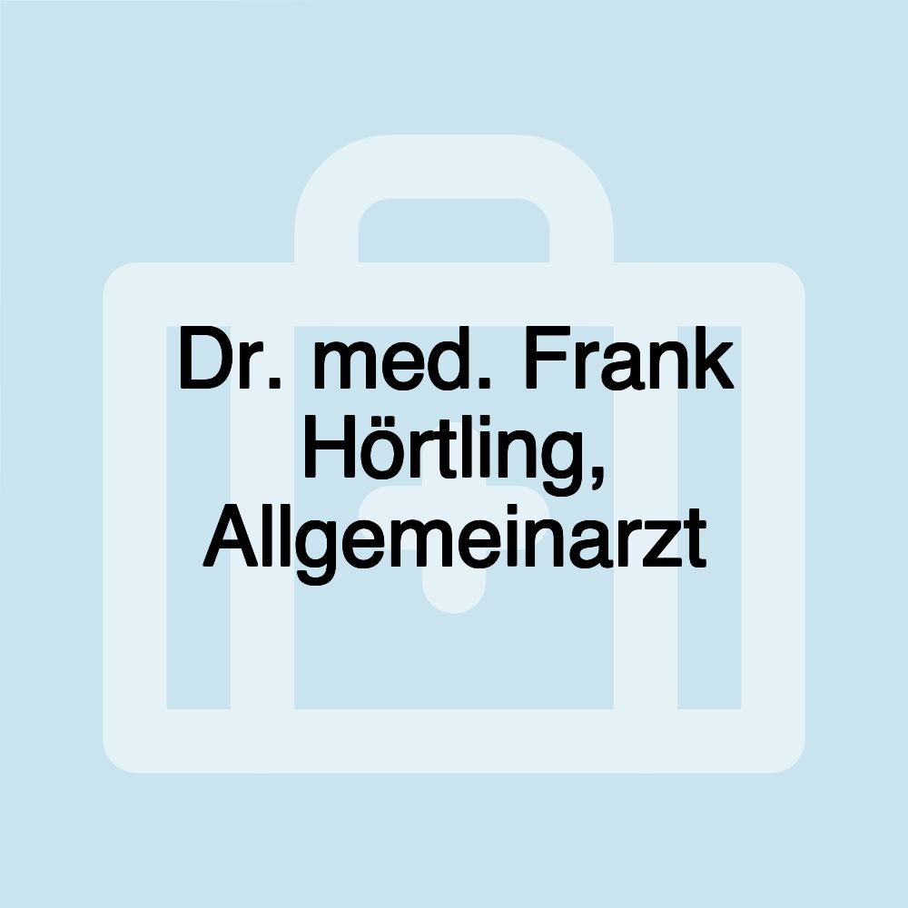 Dr. med. Frank Hörtling, Allgemeinarzt