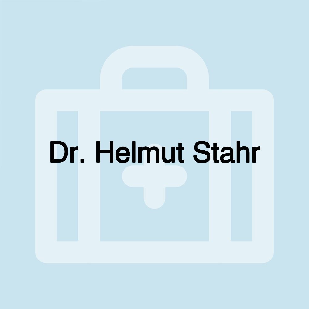 Dr. Helmut Stahr