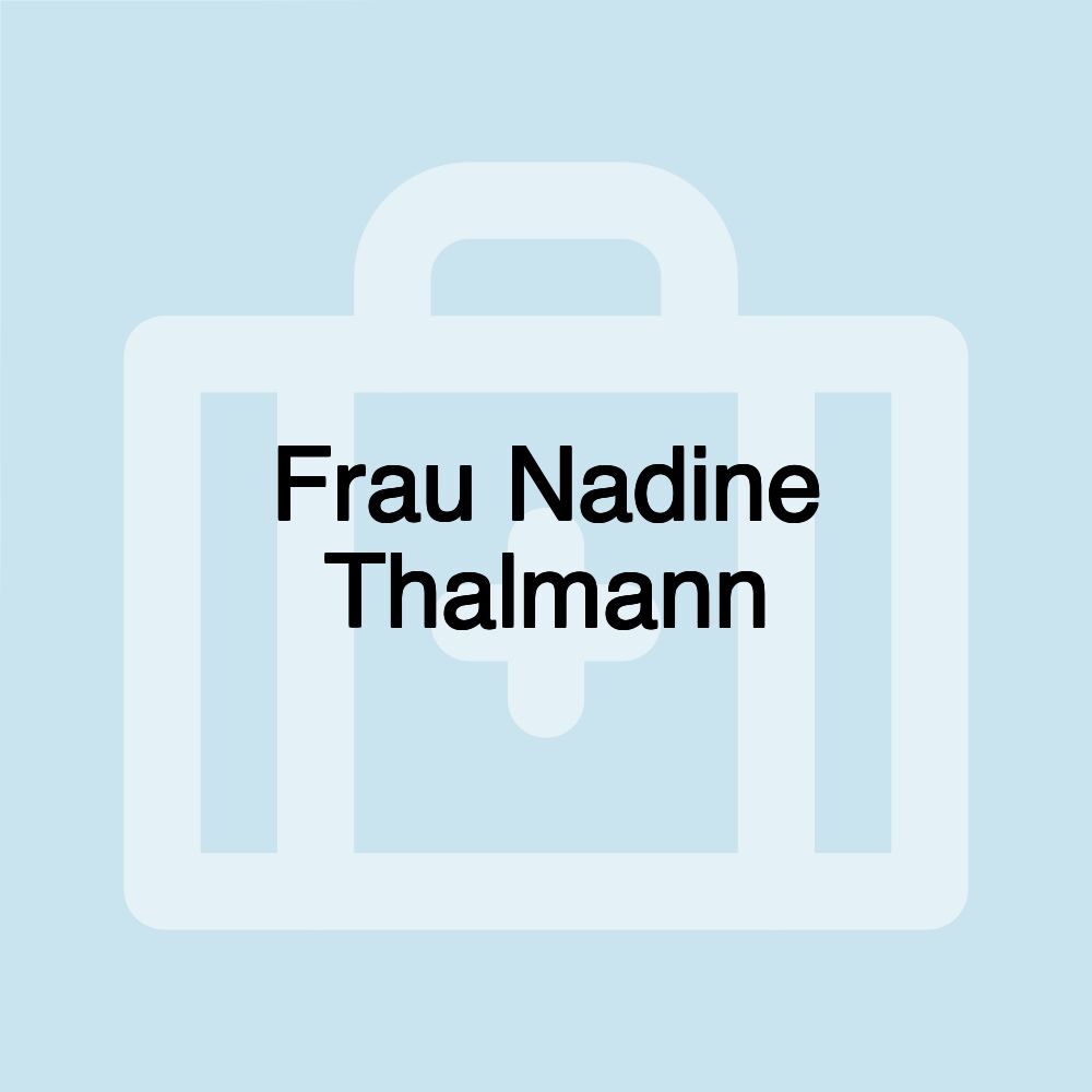 Frau Nadine Thalmann