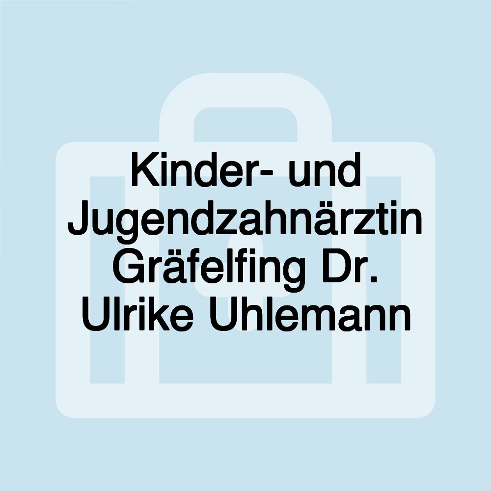 Kinder- und Jugendzahnärztin Gräfelfing Dr. Ulrike Uhlemann