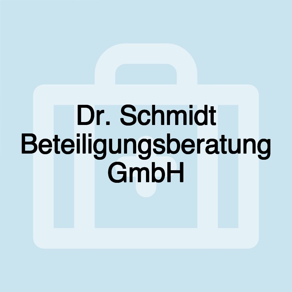 Dr. Schmidt Beteiligungsberatung GmbH