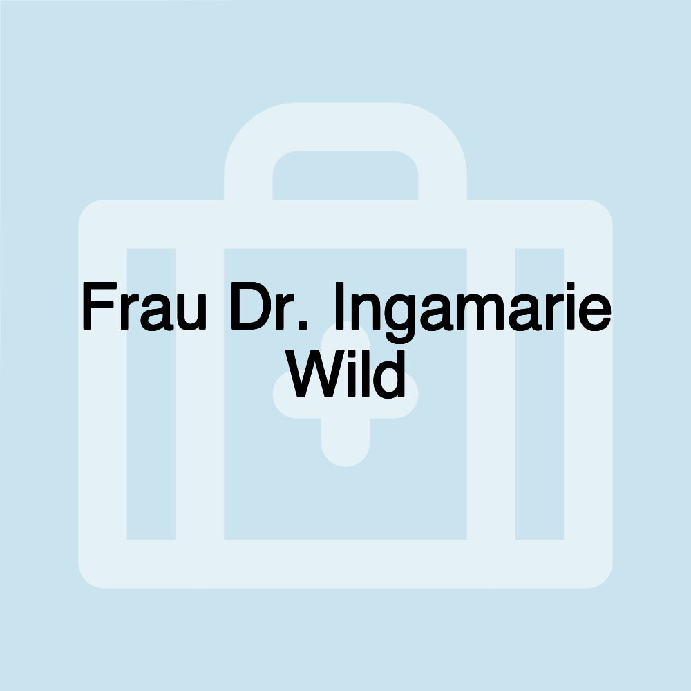 Frau Dr. Ingamarie Wild