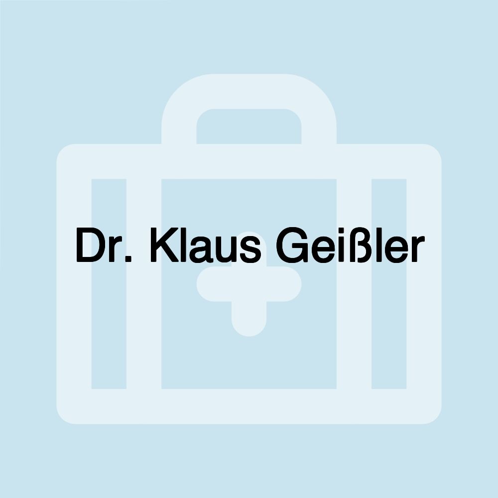 Dr. Klaus Geißler